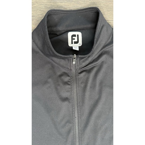 FJ Footjoy Full-Zip Panel Pocket #27605 Jacket Performance Black‎  XL - Picture 4 of 5